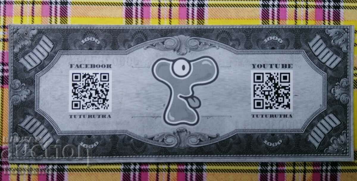 Collector banknote with price 2.00 BGN | € 1.02 Collector banknote with price 2.00 BGN | € 1.02