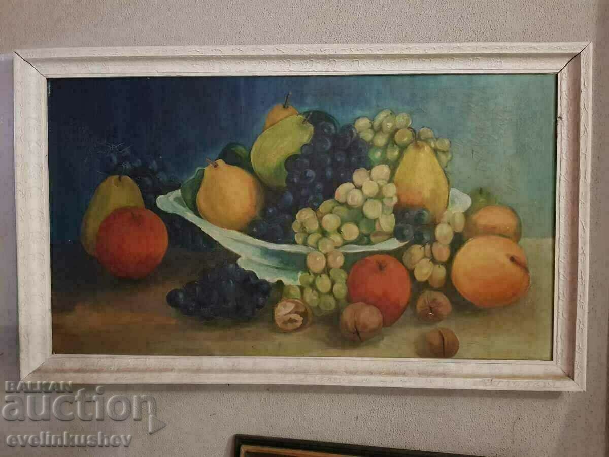 Large still life oil painting 135/80 cm. Bulgarian author - 5 Large still life oil painting 135/80 cm. Bulgarian author - 5