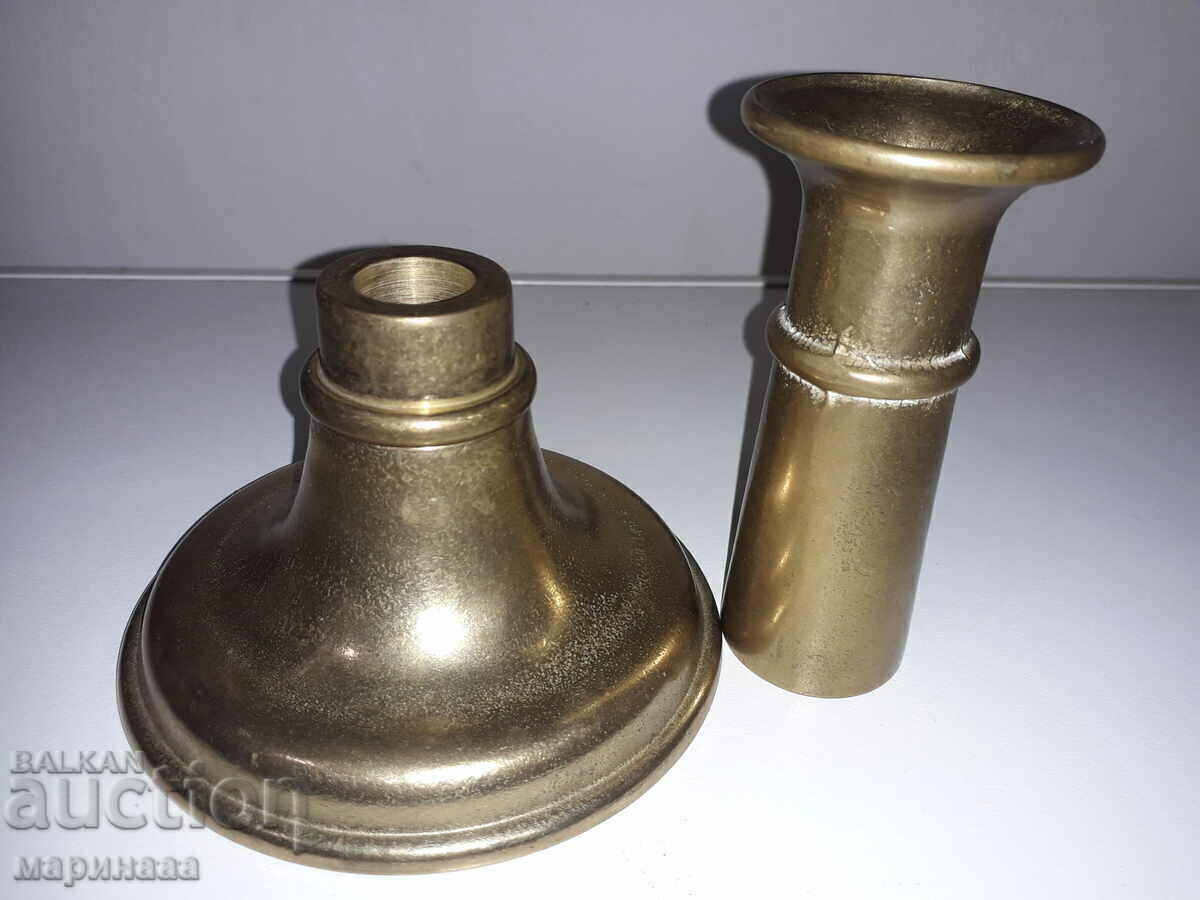 MASSIVE 2-PIECE CANDLESTICK. BRASS. GERMANY with price 12.00 BGN | € 6.14 MASSIVE 2-PIECE CANDLESTICK. BRASS. GERMANY with price 12.00 BGN | € 6.14