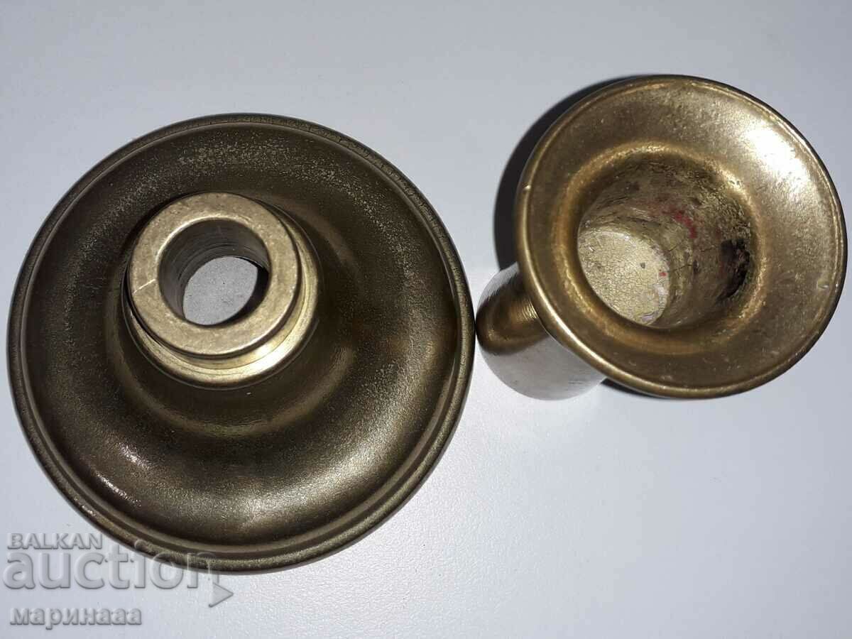 Auction MASSIVE 2-PIECE CANDLESTICK. BRASS. GERMANY Auction MASSIVE 2-PIECE CANDLESTICK. BRASS. GERMANY