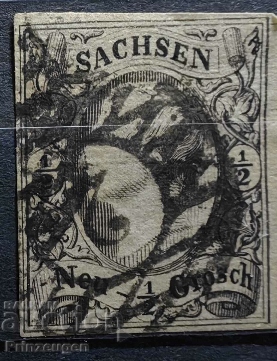 Old Germany - Saxony 1855 - Michel No 8