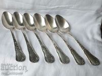 Set of silver plated spoons - Christofle Chrysantheme