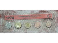 Germany-SET 1976 G-Karlsruhe- 5 coins-matte-gloss