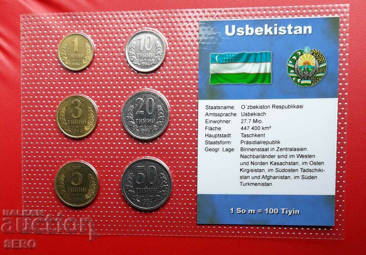 Uzbekistan-SET de 6 monede 1994-ext
