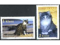 Pure stamps Fauna Cats 2003 from Aland