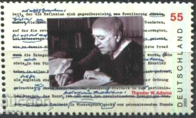 Καθαρό γραμματόσημο Theodor Adorno Philosopher 2003 από τη Γερμανία