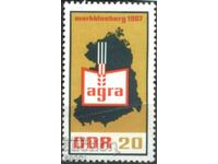 Clean Stamp Agricultural Exhibition Map 1967 from GDR Germany
