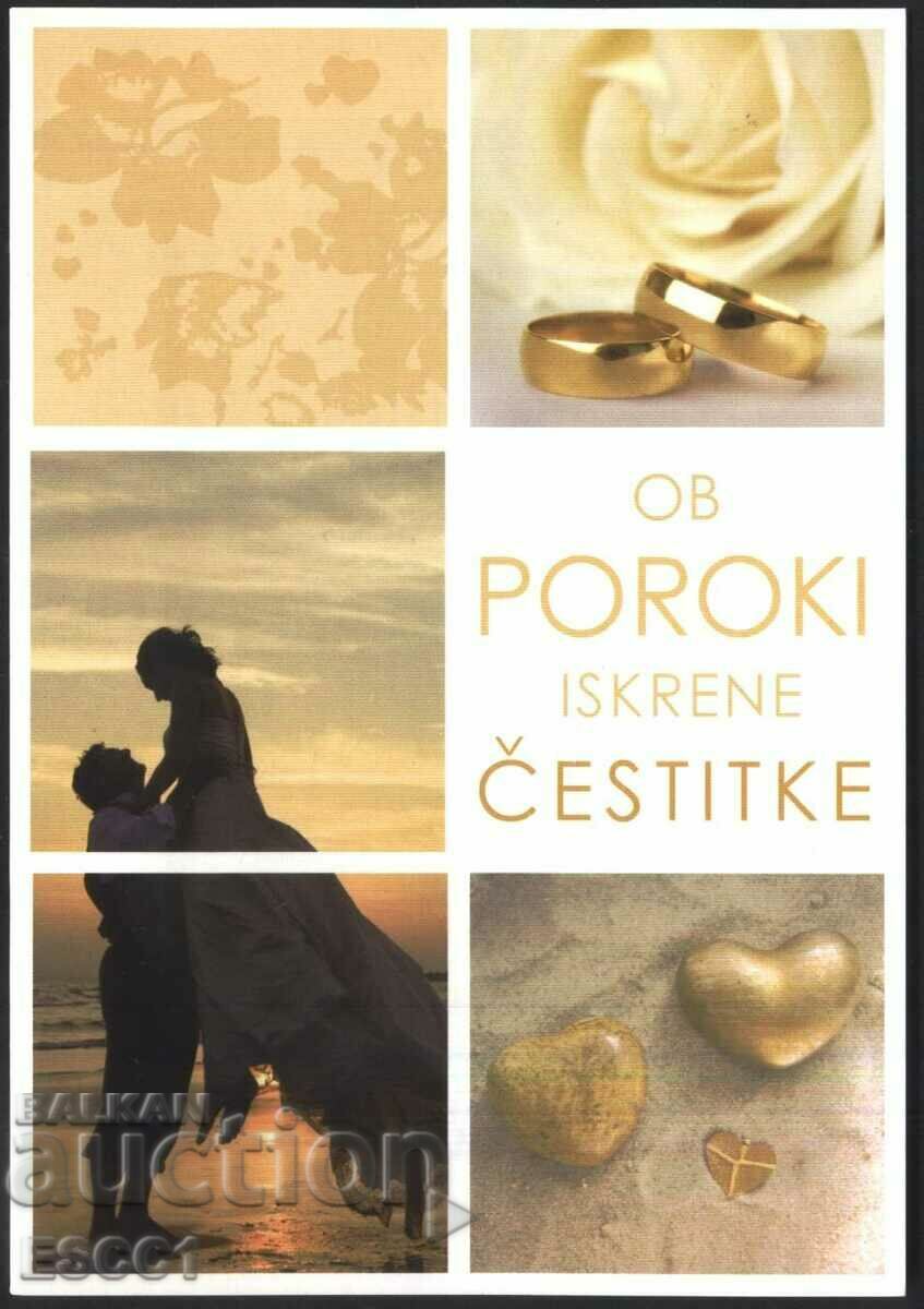 Card Congratulations on the wedding from Slovenia