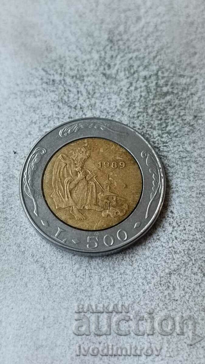 San Marino 500 de lire 1989 Şaisprezece secole de istorie