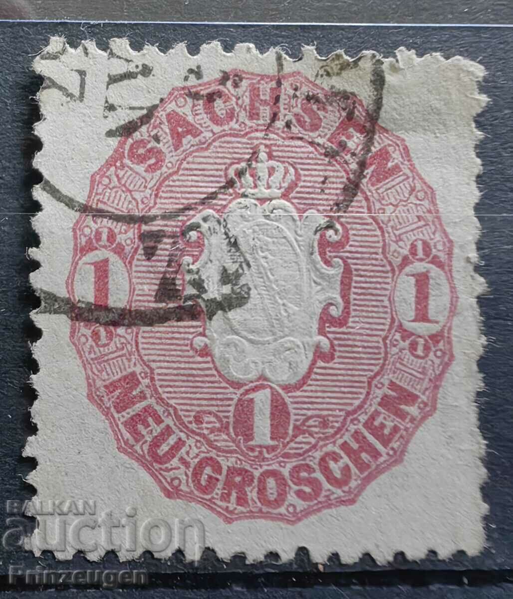 Стара Германия - Саксония 1863 - Михел No16