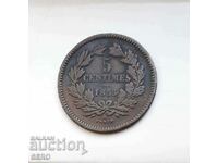 Luxemburg-5 cenți 1855