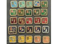 483 USSR lot of 25 Olympic signs Olympics Moscow 1980.