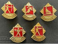 486 USSR lot of 5 Olympic signs Olympics Moscow 1980.