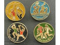 488 URSS lot de 4 semne olimpice Jocurile Olimpice de la Moscova 1980.