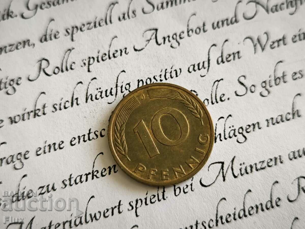 Κέρμα - Γερμανία - 10 Pfennig | 1988; σειρά J