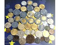 Set de 48 de monede din Italia, Vatican si altele