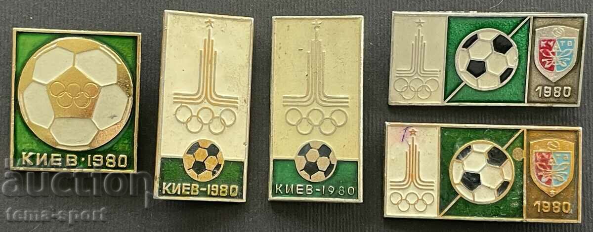 491 USSR lot of 5 Olympic signs Olympics Moscow 1980.