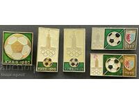 491 URSS lot de 5 semne olimpice Jocurile Olimpice de la Moscova 1980.