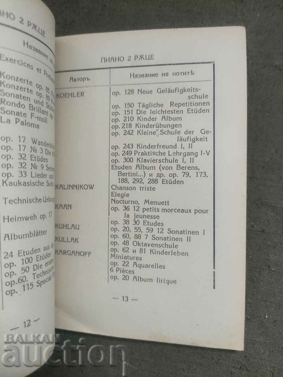 Delivery of Bulgarian lira - Sheet music catalog for piano, singing and choir Delivery of Bulgarian lira - Sheet music catalog for piano, singing and choir