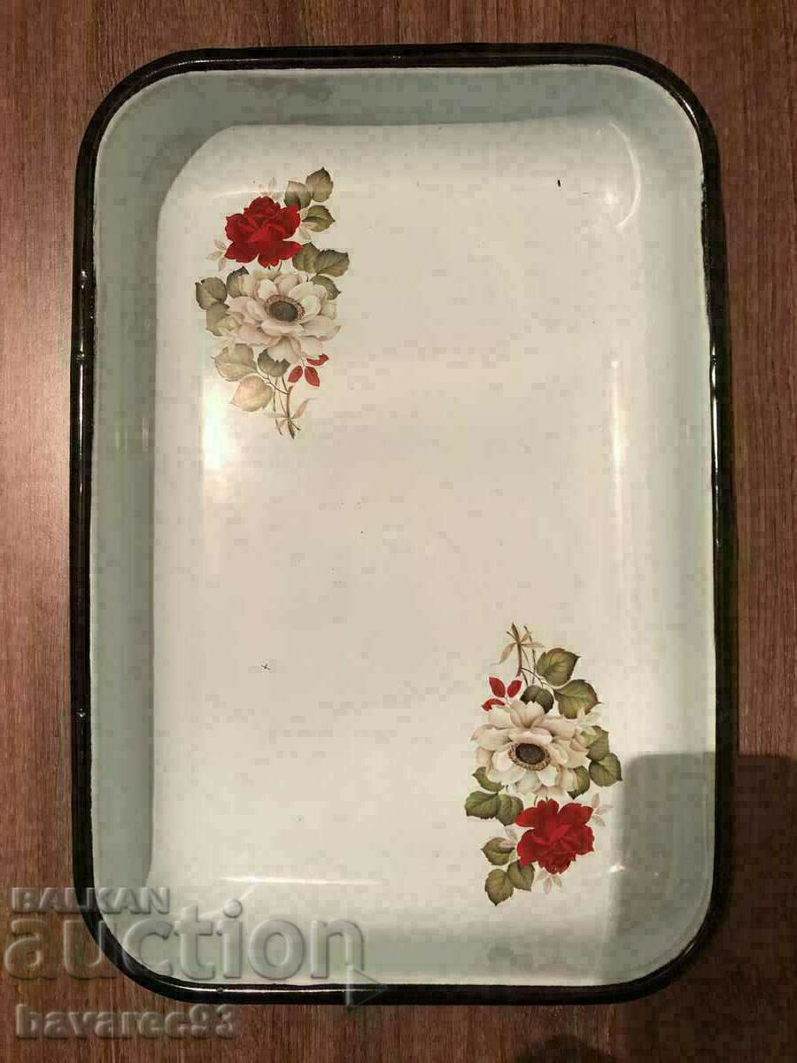Large enamel Russian tray