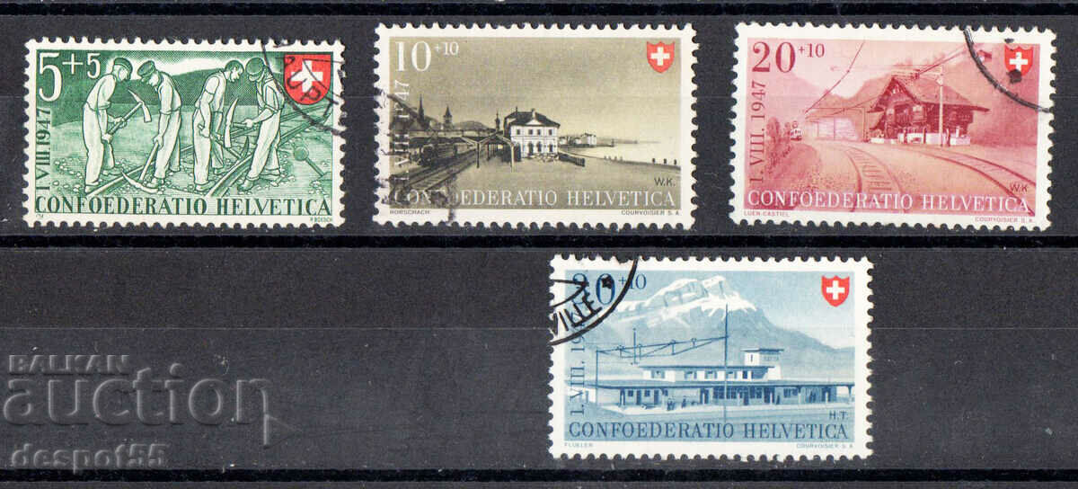 1947. Switzerland. Pro Patria, Swiss Airlines.