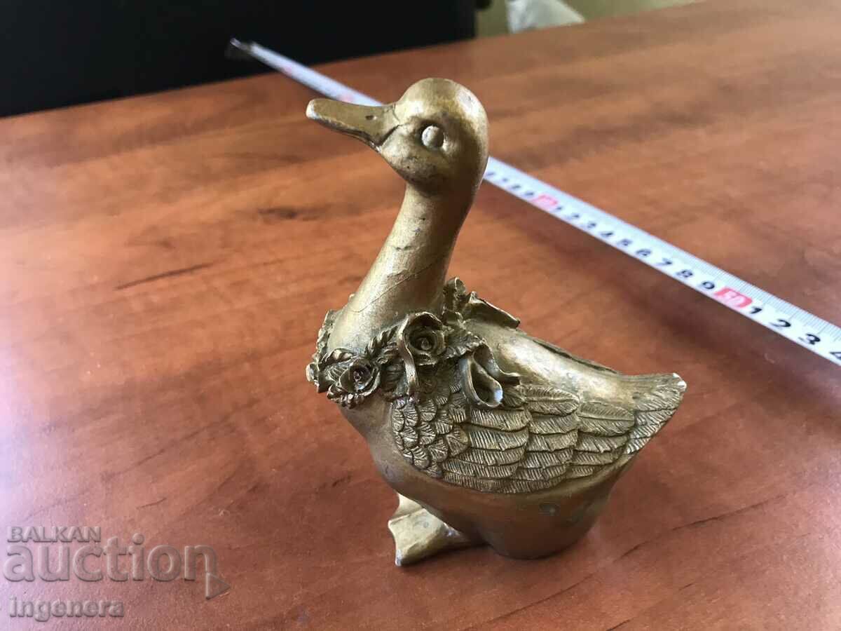 DUCK FIGURE DUCK CASTING COLORED METAL SOUVENIR- 210 GR.