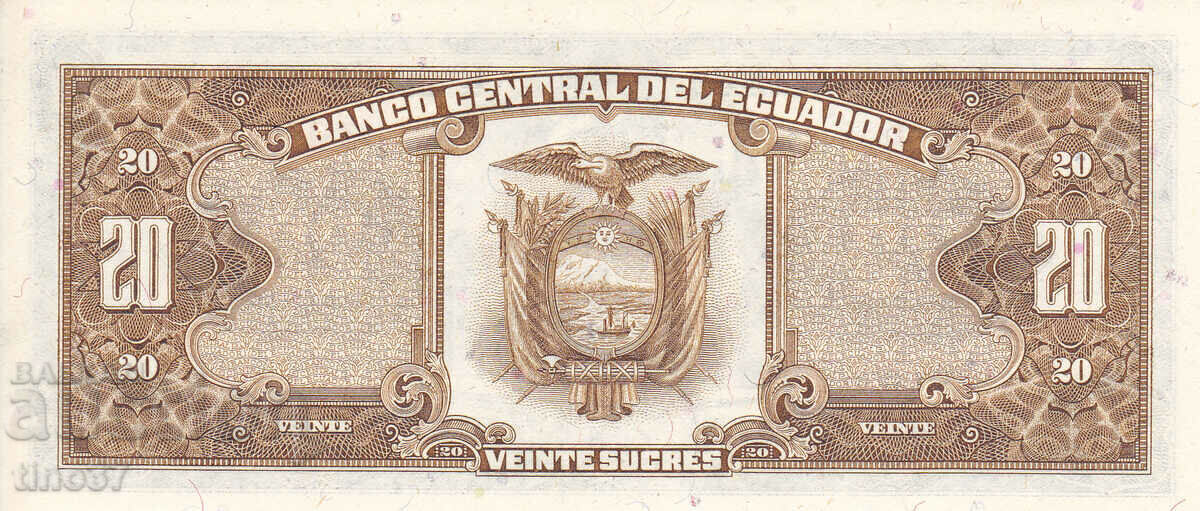 Auction tino37- ECUADOR - 20 SUCRES - 1986 - UNC Auction tino37- ECUADOR - 20 SUCRES - 1986 - UNC