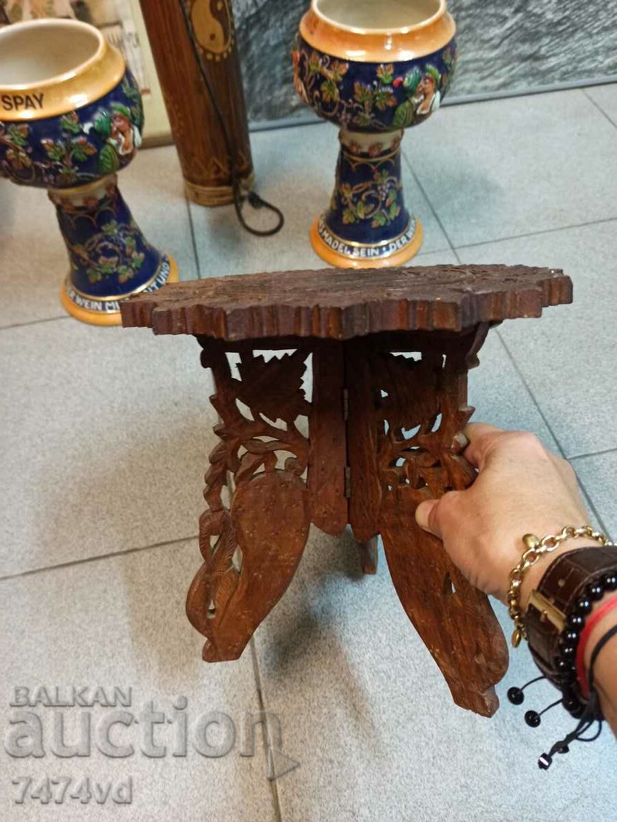 OLD WOODEN STAND, THE RICH CARVING