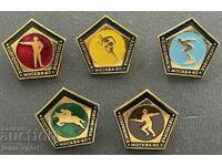 495 USSR lot of 5 Olympic signs Olympics Moscow 1980.