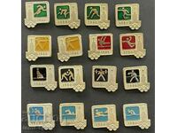 498 USSR lot of 16 Olympic signs Olympics Moscow 1980.
