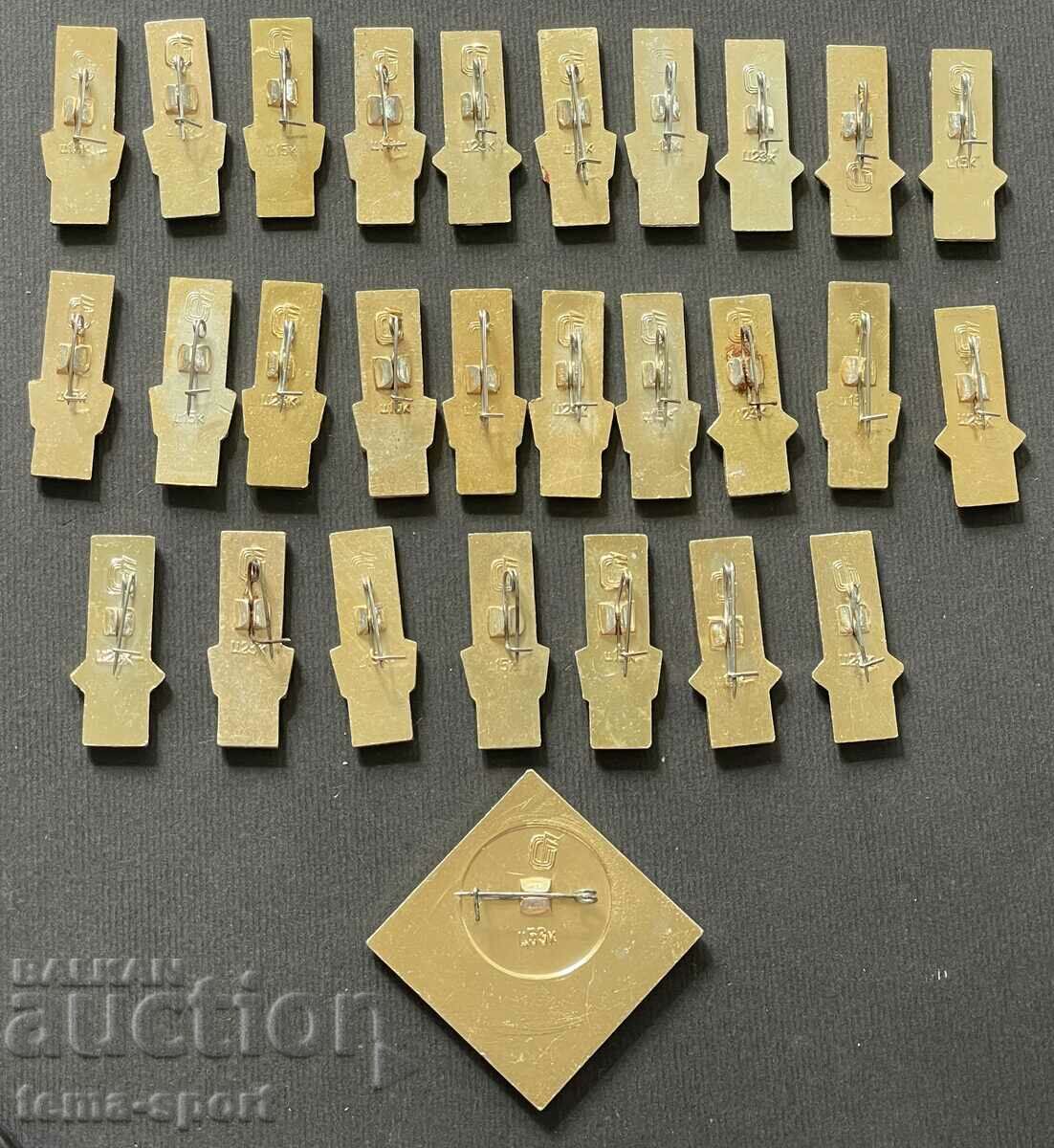 501 USSR lot of 28 Olympic signs Olympics Moscow 1980. with price 90.00 BGN | € 46.02