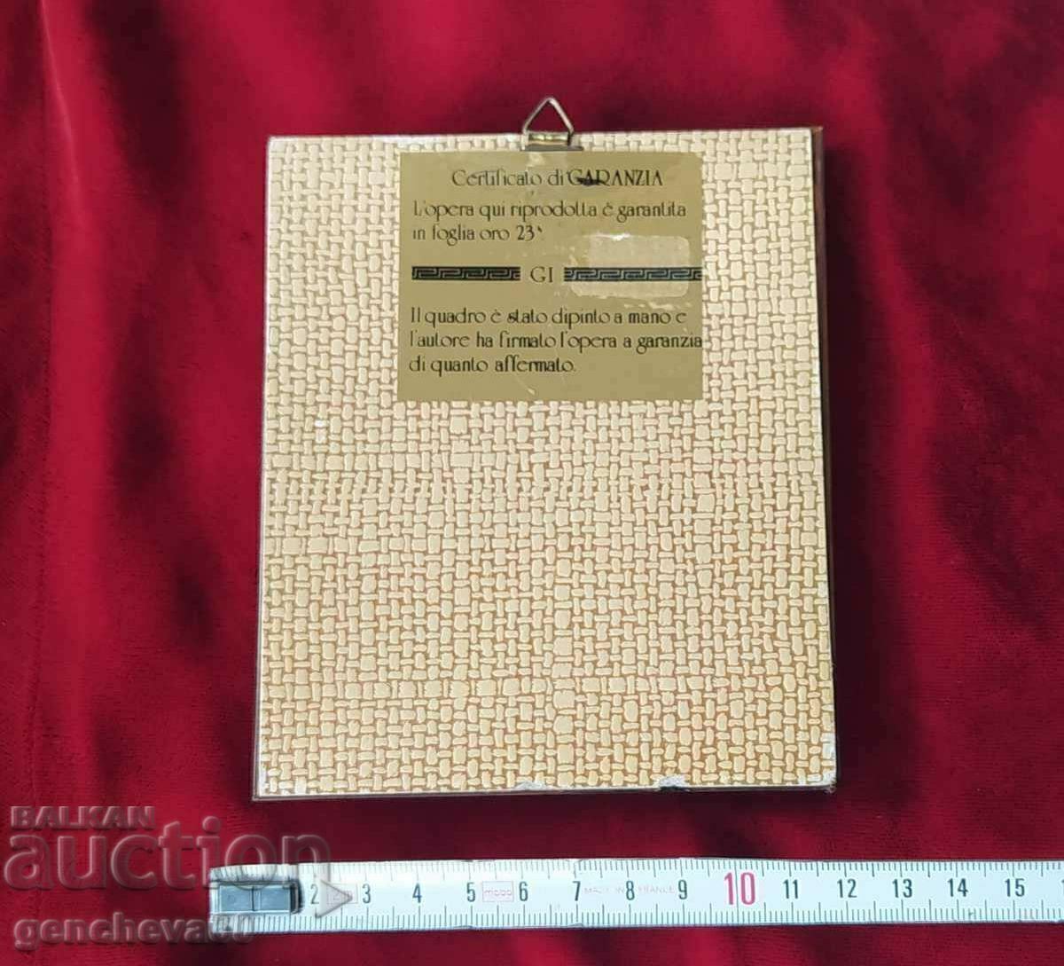 Painting landscape gold foil certificate, signature - 5 Painting landscape gold foil certificate, signature - 5