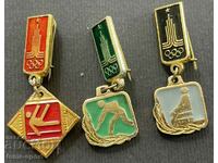 504 USSR lot of 3 Olympic signs Olympics Moscow 1980.