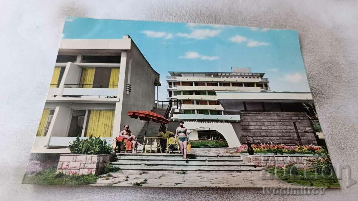 Пощенска картичка Слънчев бряг Хотелите Тинтява и Олимп 1960
