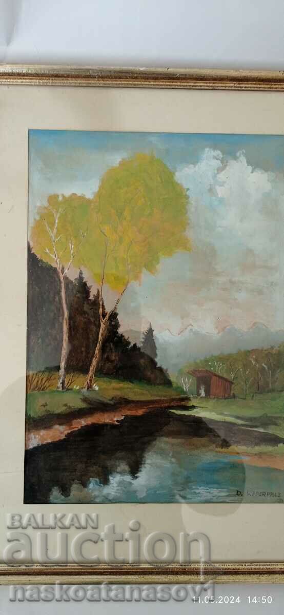 Auction Watercolor painting Auction Watercolor painting