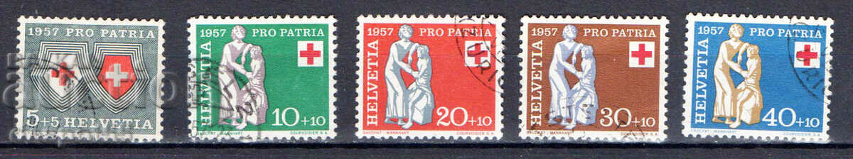 1957. Швейцария. Pro Patria - Червен кръст.