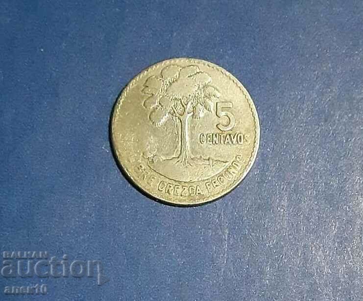 Guatemala 5 centavos 1960
