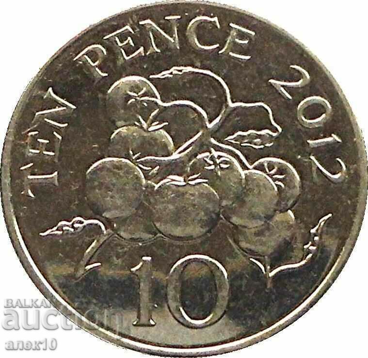 Guernsey 10 pence 2012
