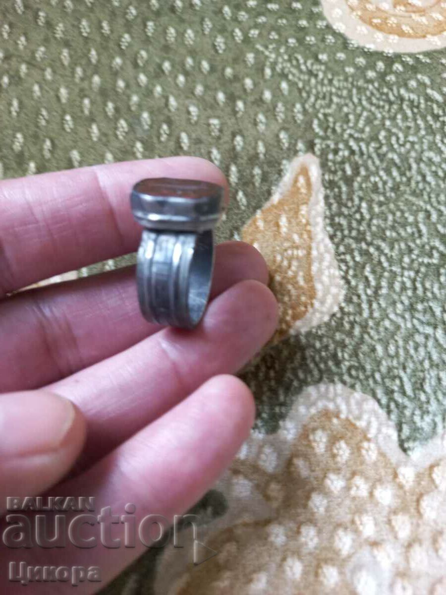 Auction  OLD TURKISH OTTOMAN SILVER GEM RING