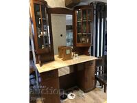 Vintage antique antique sideboard buffet dresser with marble top