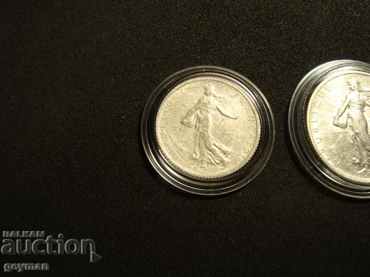 Lot 1 and 2 Francs 1917 - 5 Lot 1 and 2 Francs 1917 - 5