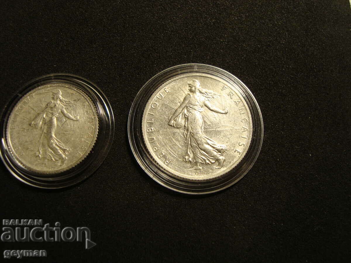 Lot 1 and 2 Francs 1917 - 6 Lot 1 and 2 Francs 1917 - 6