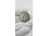 Monedă rusă rară de ruble de argint - Alexandru al III-lea 1892