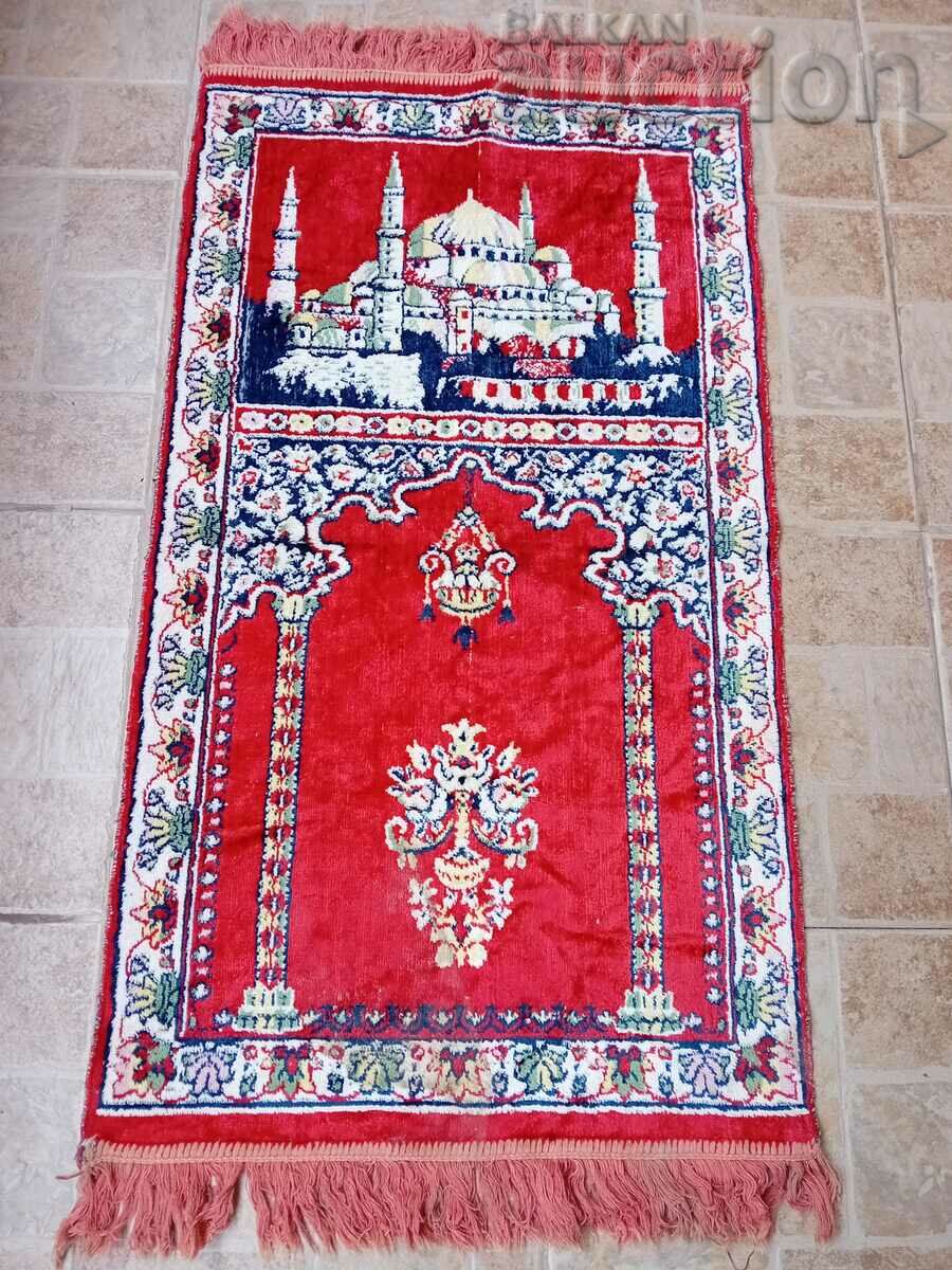 Auction antique prayer rug Auction antique prayer rug