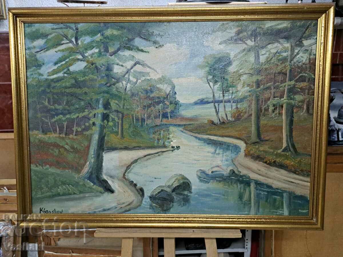 Old painting, oil on canvas.