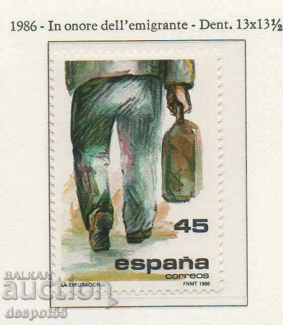 1986. Spania. Emigrare.