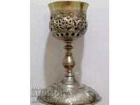 The Holy Grail revival chalice goblet medallions struck silver