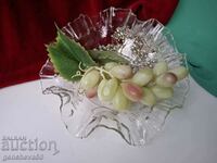 Beautiful retro glass fruit bowl