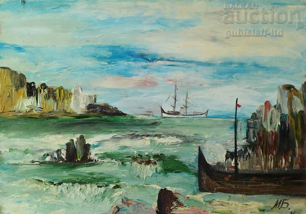 Picture, sea, ship, art. MB, 1990s
