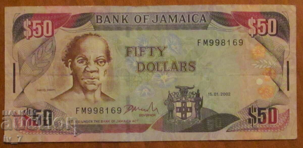 50 DOLARI 2002, JAMAICA